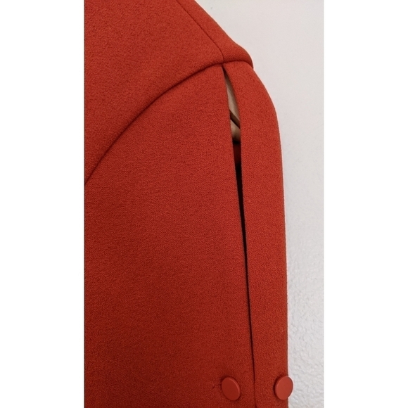 🆕 Tibi Paprika Button Sleeve Crepe Shift Dress Size 0 - Picture 6 of 13